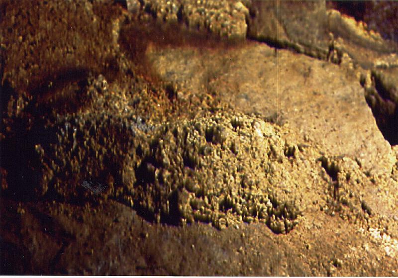 25-14.jpg - Pour s'éclairer les ouvriers creusèrent le rocher ou construisirent de petits rebords pour y poser leurs lampes à huile (Photo Jean-Claude Litaudon).